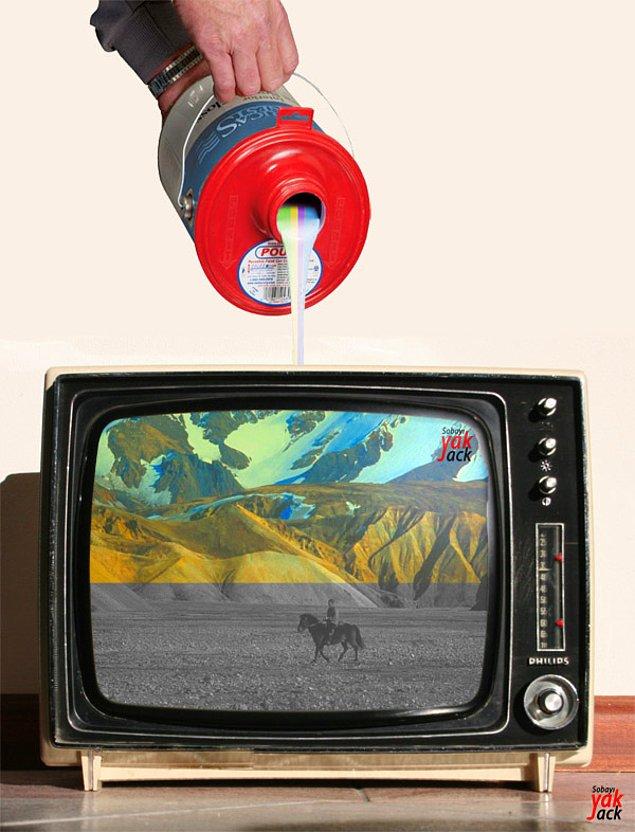 Renkli televizyon yayınına böyle mi geçildi acaba?