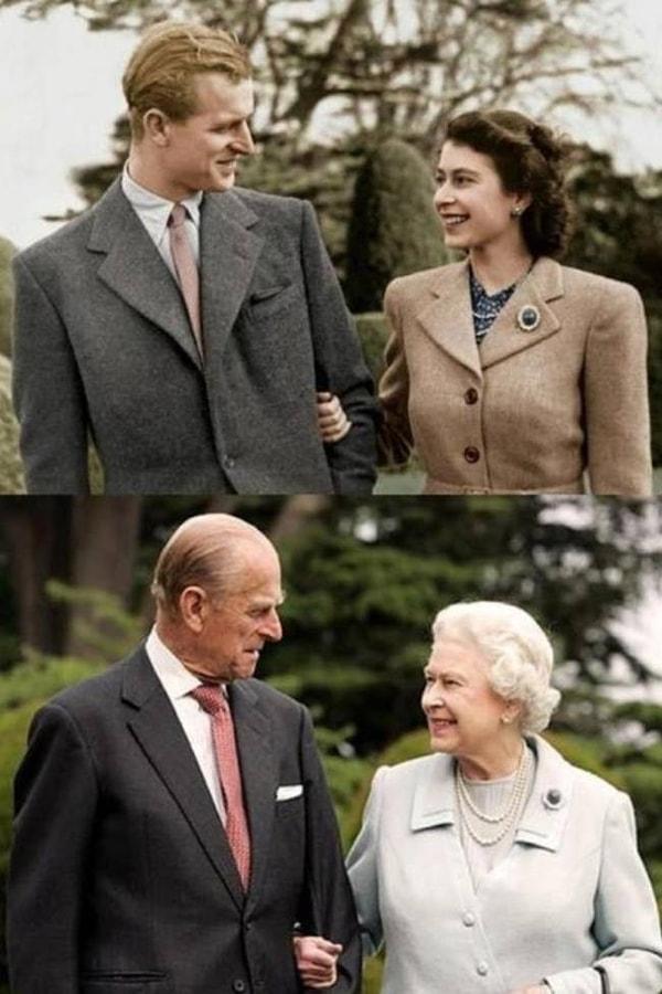 2. Dile kolay, 65 yılı deviren Kraliçe Elizabeth II ve Prens Philip.