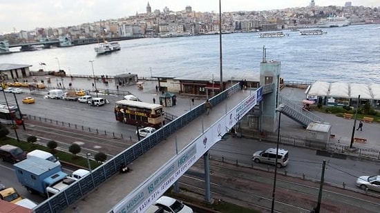 Sirkeci'deki Yaya Üst Geçidi Kaldırıldı