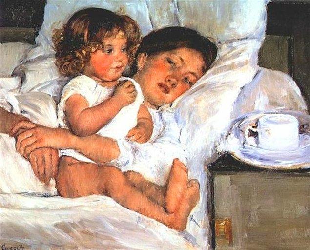 3. Mary Cassatt:Breakfast in Bed