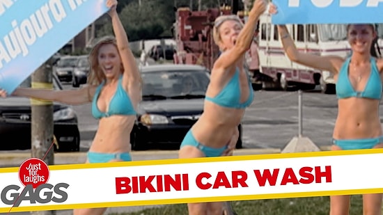 Bikini İle Araç Yıkayan Kızlar | Şaka İçerir