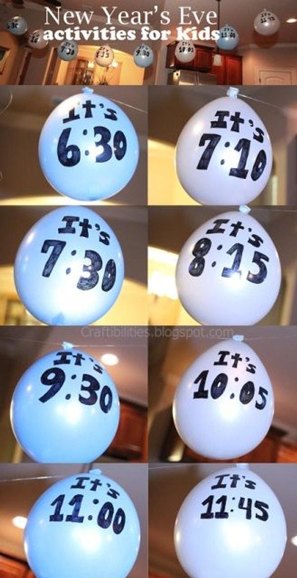 9. Zaman geçtikçe patlatabileceğiniz balonlar tasarlayabilirsiniz.