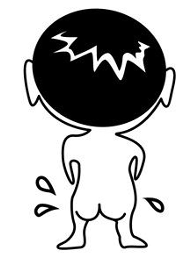 9. Pissing boy duvar sticker