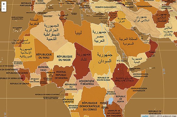 2. Orta Afrika Cumhuriyeti'nin resmi dili olan Sango'da bu ülkenin adı 'Ködörösêse Tî Bêafrîka'