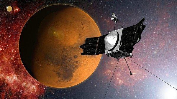 7. Mars üzerinde oldukça detaylı bir inceleme yapacak olan MAVEN, başarılı bir şekilde Mars'ın yörüngesine girdi.