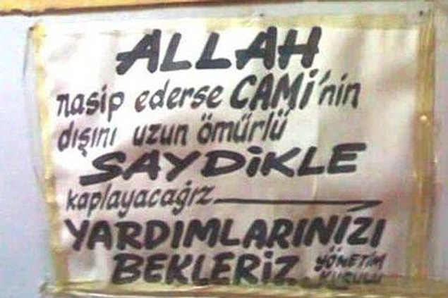 12. Camiye bi yardım pılis