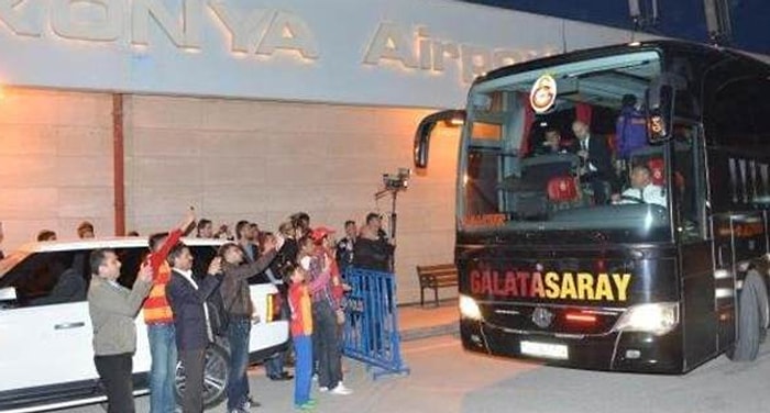 Galatasaray Kafilesi Konya'ya Geldi