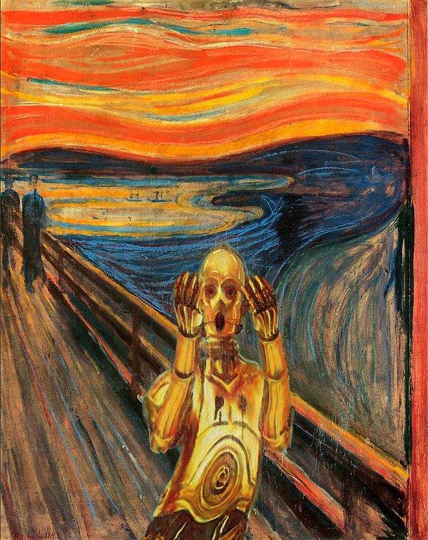 1. Edvard Munch'ın Çığlık isimli eserine ROBOTİK bir yaklaşım.