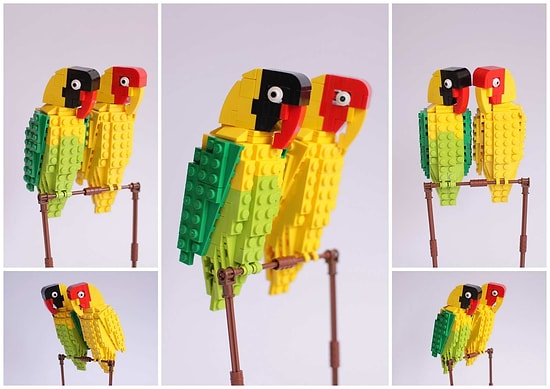 Lego'dan Yapılmış 20 Kuş Fotoğrafı