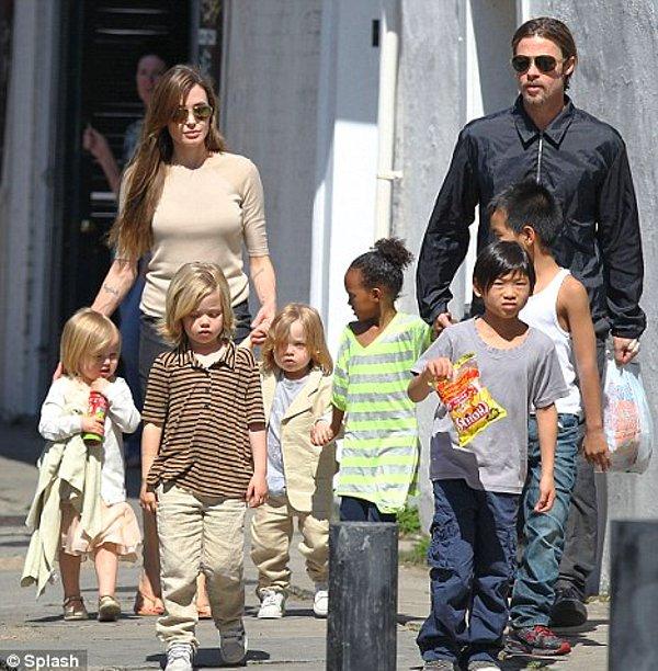 13. Brad- Angelina çifti ve çocukları