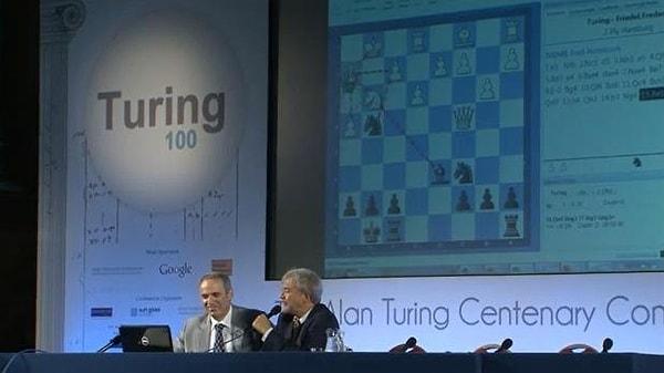 15. Yapay zeka konusunda çalışırken satranç ile de ilgilenen Turing, satranç oyunu için bir algoritma programlar.