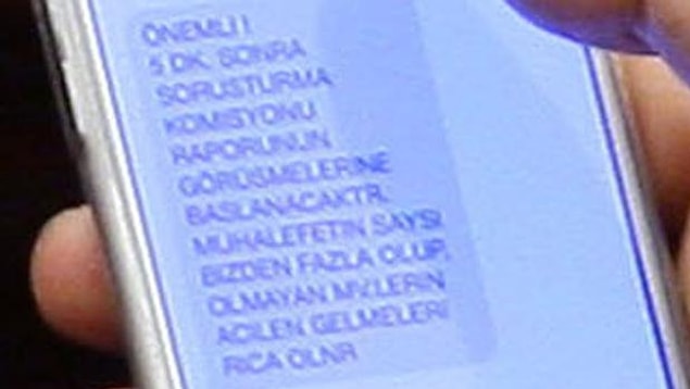 İşte o mesaj.