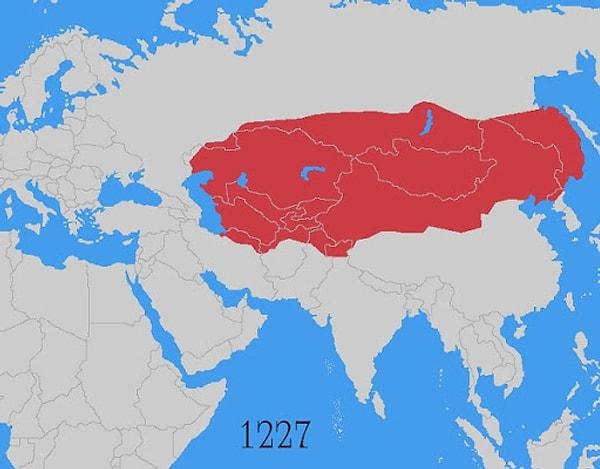 Cengiz Kağan öldüğü zaman Moğol İmparatorluğu