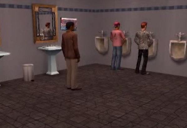İki adam buluşur ve tuvalette bir sohbete dalarlar. TEKRAR AYNI ŞEY.
