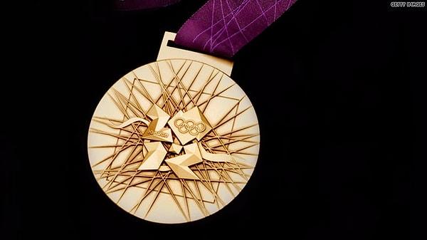 18. Olimpiyatlarda verilen altın madalyalar 412 gram ağırlığında. Bunun sadece yüzde 1.34'ü bir başka deyişle 6 gramı altındır.