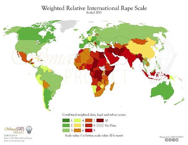 Ve işte Dünya Tecavüz Haritası
