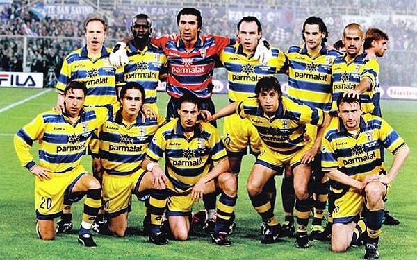 7. Şimdilerde borçları yüzünden 1 Euro'ya satılan Parma'nın anlı şanlı 1998/99 kadrosu