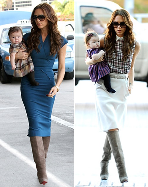 Victoria Beckham, küçük kızı ve İbranice yazılmış "I am my beloved’s and my beloved is mine." dövmesi
