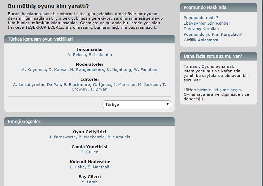 Çevrim İçi Rol Yapma Oyunu Popmundo'nun 12 DESTANSI Özelliği