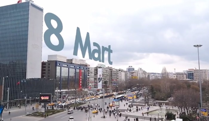 Ankara Kızılay Meydanında 8 Mart Kadınlar Gününe Özel Müthiş Flashmob Gösteri