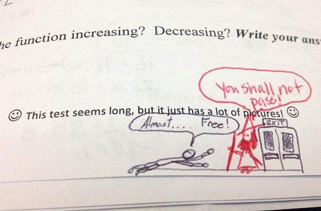 6. Sınav sonrası Matematik hocasının yaptığı Gandalf esprisi: