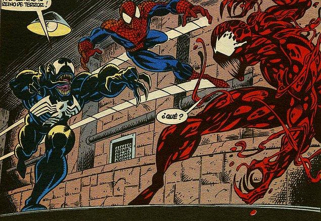 11. Venom ve Carnage aynı symbiotun parçaları oldukları için asla birbirlerine zarar veremezler.
