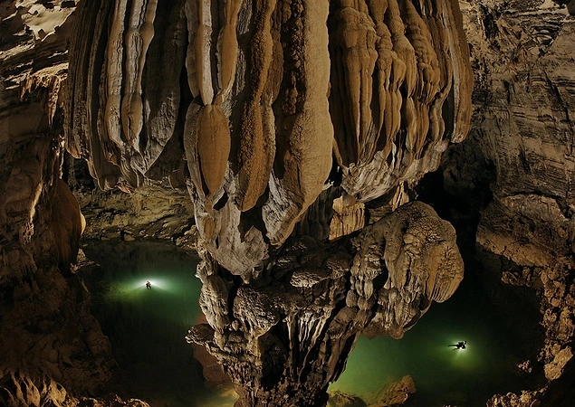 Bu mağarada 200 m derinliğinde bir göl mevcut.