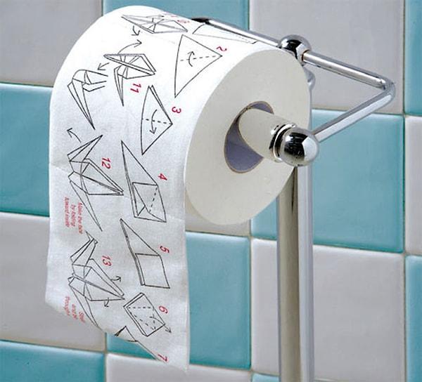 17. Kullandığınız tuvalet kağıtlarını atmayın, katlayıp kuş yapın dedirten bu dizayn.