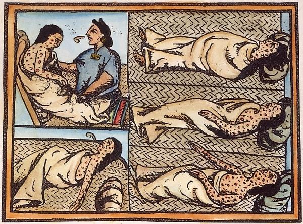 12. Azteklerin yok olmasına sebep olan şey Avrupalıların bulaştırdığı hastalıklardır.