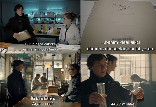 17. Sherlock'un ''çakırkeyif'' kalma yöntemi.