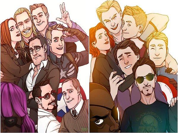 Avengers bir türlü Fury'i tam olarak selfie'ye alamıyor