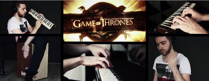 Game of Thrones'un Jenerik Müziğini Piyano, Cajon ve Melodika ile Cover'layan Adam