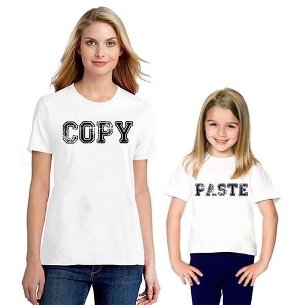 Anne Çocuk Tişörtleri - Copy Paste