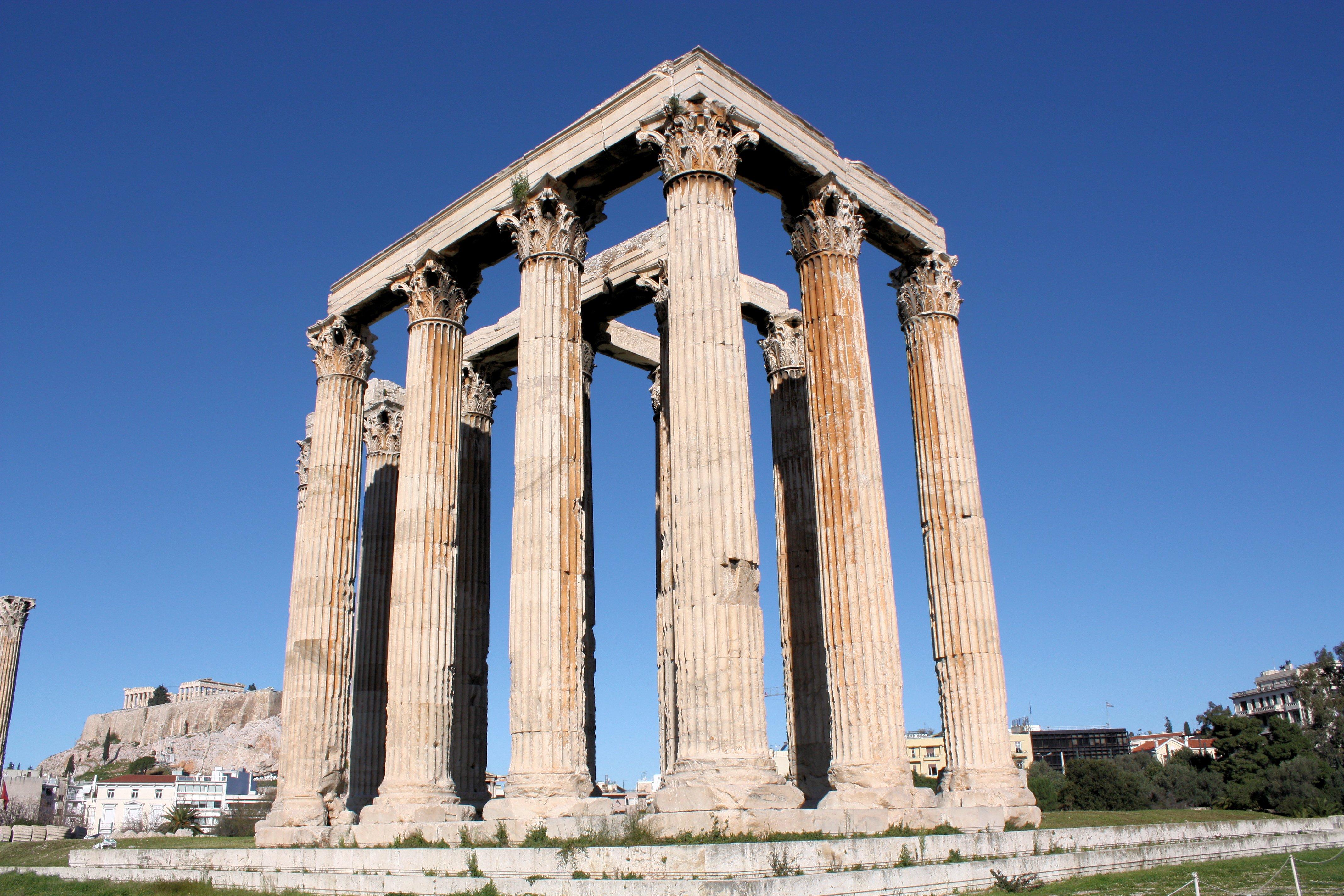 Temple of Olympian Zeus, Athens, Greece бесплатно