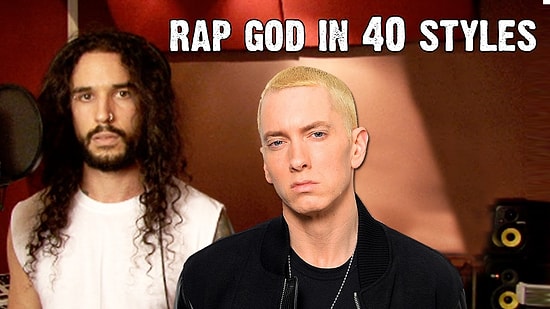 Eminem'in Rap God Parçasını 40 Farklı Stilde Seslendiren Adam