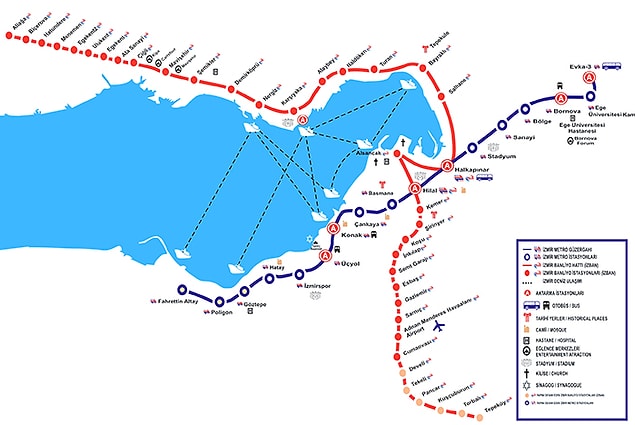 Метро в измире карта проезд