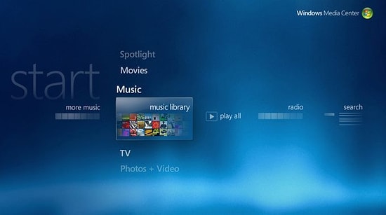 Microsoft Windows Media Center'ın Fişini Çekiyor