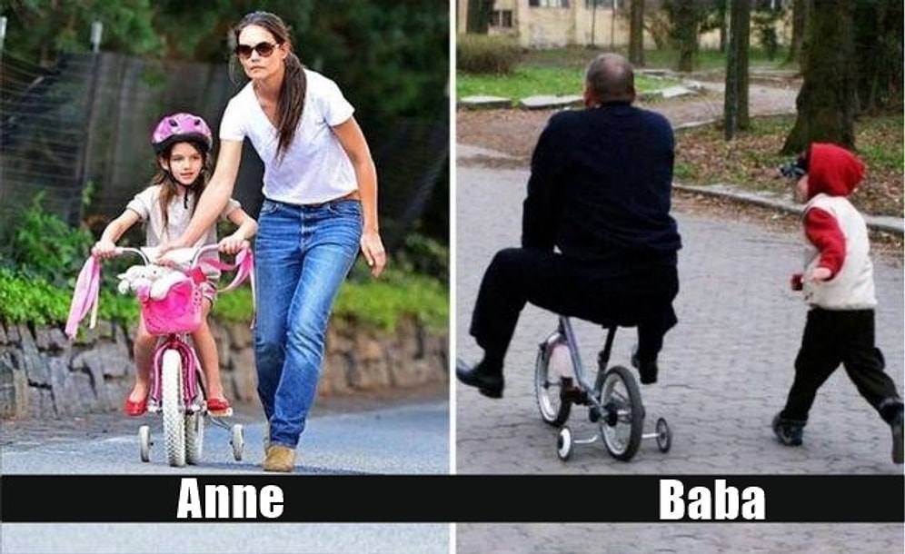 Anne ve Babaların Çocuk Bakımına Çok Farklı Yaklaştığını Gösteren 15 Karşılaştırma
