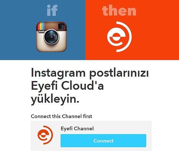 Instagram postlarınızı Eyefi Cloud'a yükleyin.