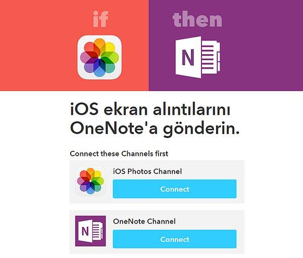 iOS ekran alıntılarını OneNote'a gönderin.