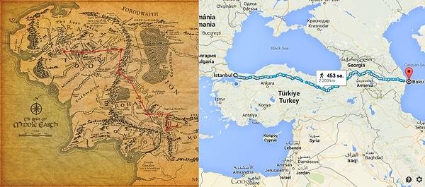 8. Toplamda bütün yolculuk 440 saat sürerken katettikleri yol 2172 km'dir. Ülkemizden örnek vermek gerekirse neredeyse İstanbul - Bakü arası uzunluğunda bir yol yürümüşler.