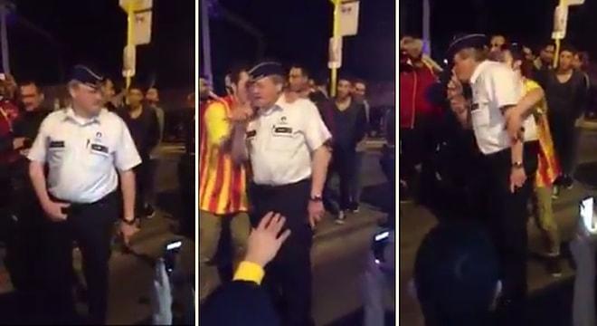 Galatasaray Taraftarları Belçika Gent'te Polise Üçlü Çektirdi
