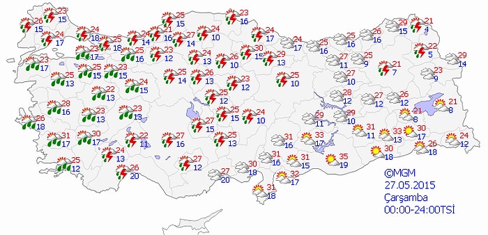 Meteoroloji'den Kuvvetli Yağış ve Kuvvetli Rüzgar Uyarısı