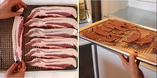 Domuz Pastırmasının Nutella Sürülerek Pişirilmesi