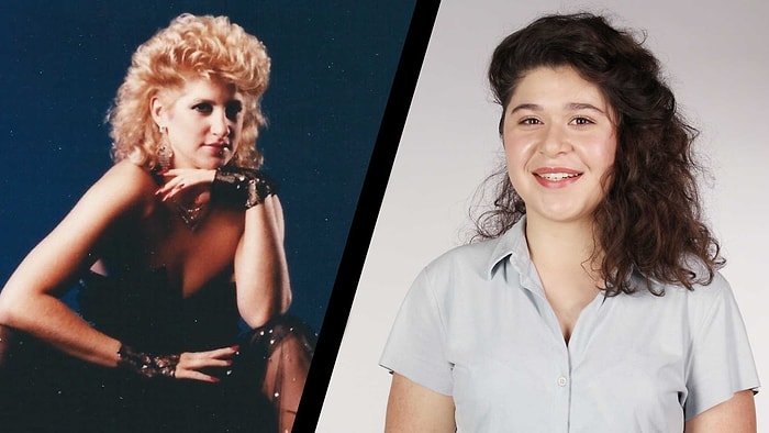 Kızlar Annelerinin 80'lerdeki Saç Tarzlarını Deniyor