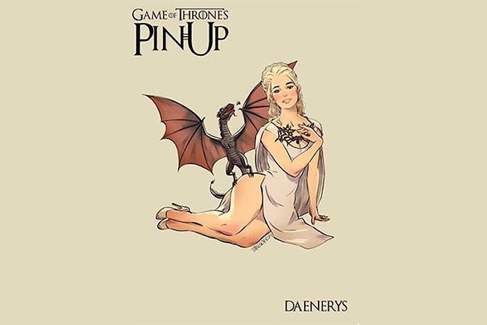 Game of Thrones Karakterlerinin Pin-Up Kadınlara Dönüştüğü 13 İllüstrasyon Çalışması