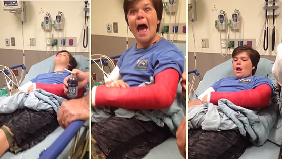 Bilinci Yerine Geldikten Sonra Kolunu Alçıda Gören Çocuğun Şoka Uğraması