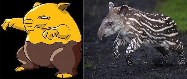 2. Drowzee tapirden esinlenerek ortaya çıkmıştır. Japon kültürüne göre tapirlerin kişilerin rüya ve kabuslarını emdikleri düşünülür.