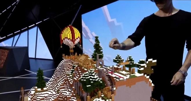 Minecraft ve Microsoft'dan Hayretler İçerisinde Bırakan Hologram Gösterisi