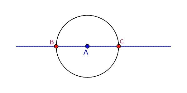 15. A merkezli çemberde  çap hangi iki nokta arasındaki doğru parçasıdır?